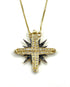 14K Gold & Black Diamond Star Of Bethlehem Opening Magnetic Necklace